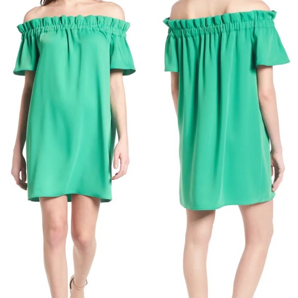 Pleione Dresses & Skirts - Pleione Ruffled Off Shoulder Dress Yellow Sz XL